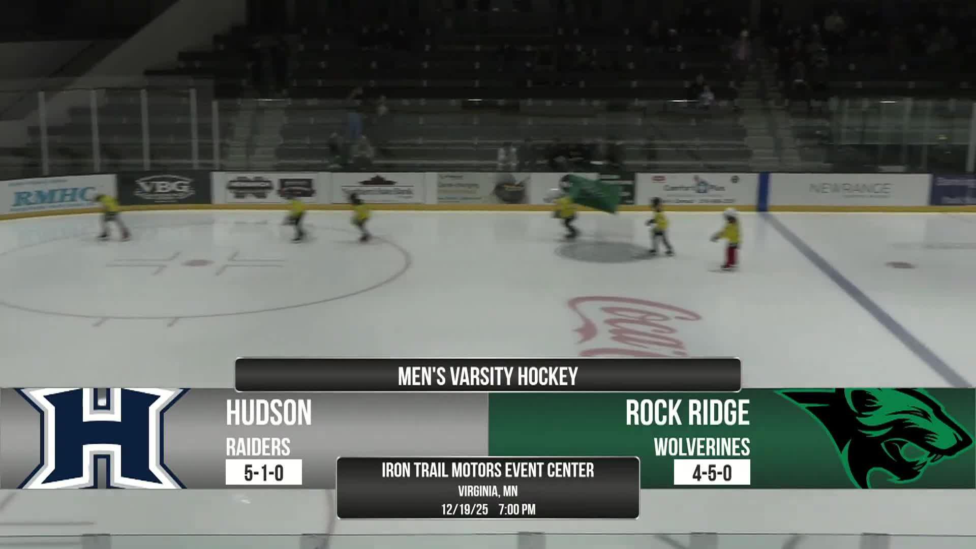 Rock Ridge HS Mens Hockey Wolverines vs Hudson   Dec. 2025