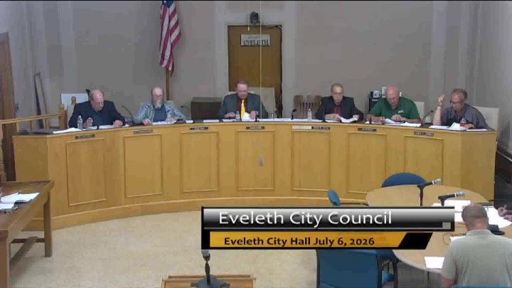 Thumbnail image for Eveleth City Council  Regular Meeting July 6, 2026 Replay