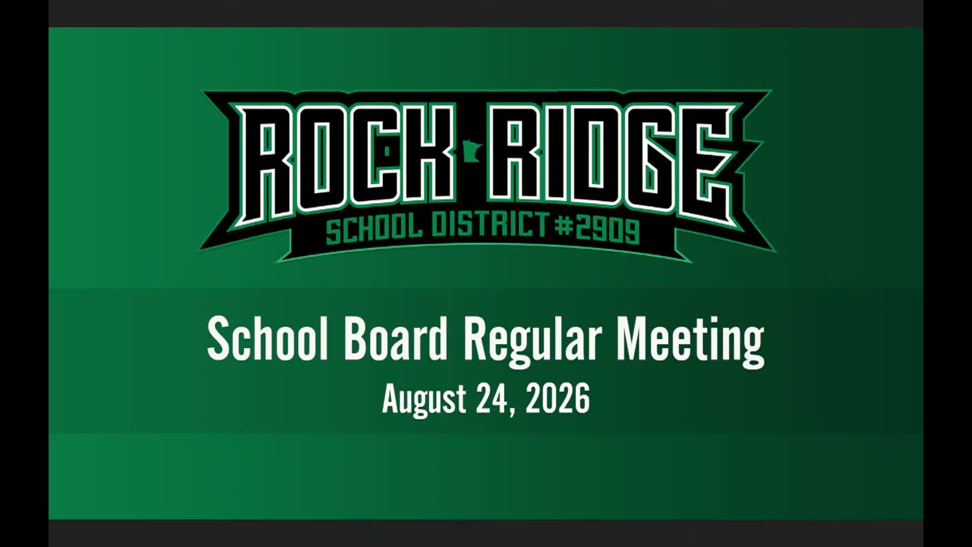 Thumbnail image for Rock Ridge School Board Regular  Meeting August 24, 2026