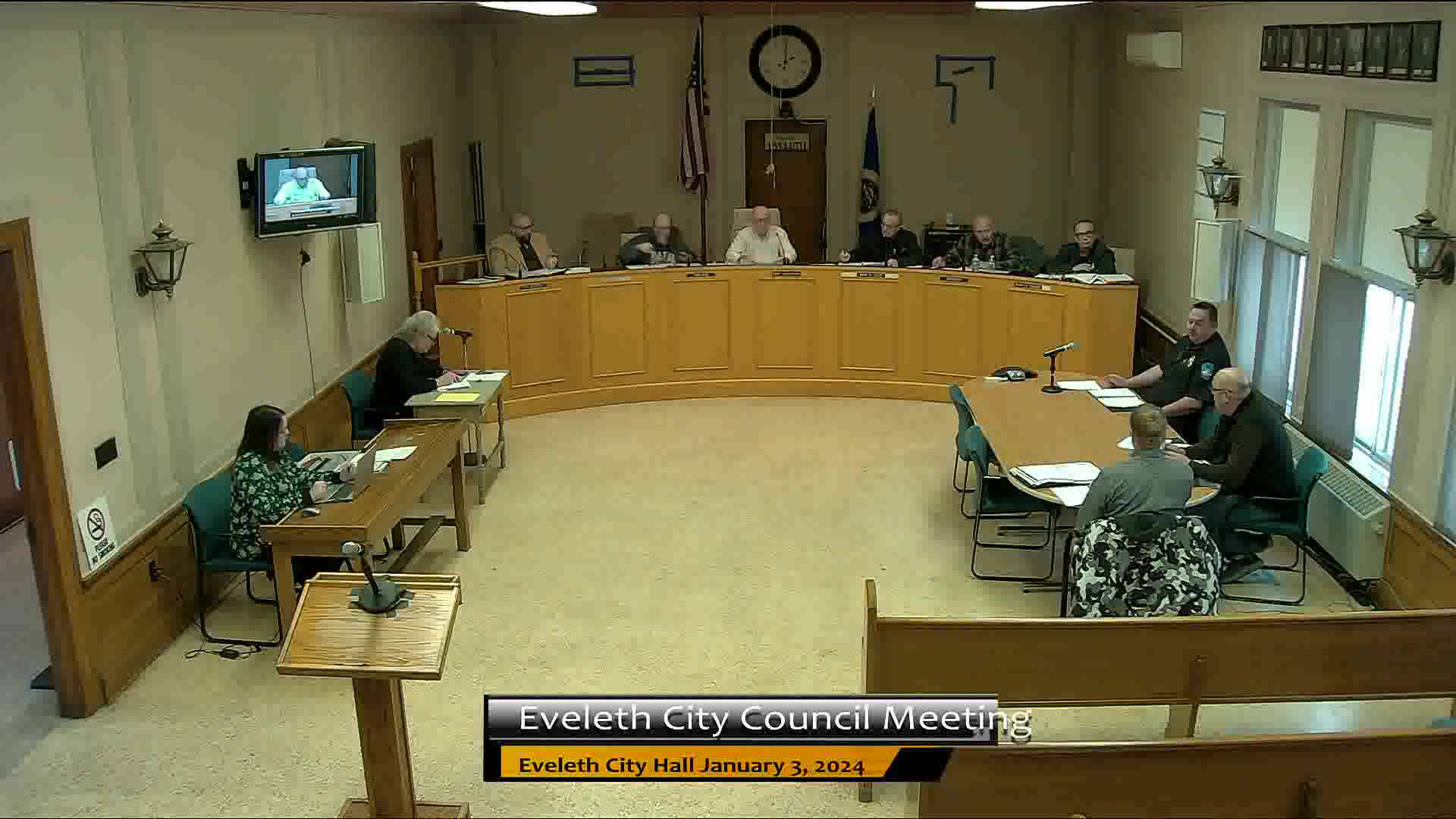 Eveleth City Council Meeting: January 3, 2024